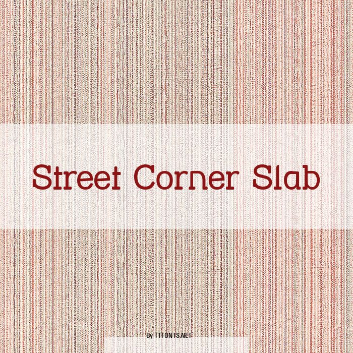 Street Corner Slab example